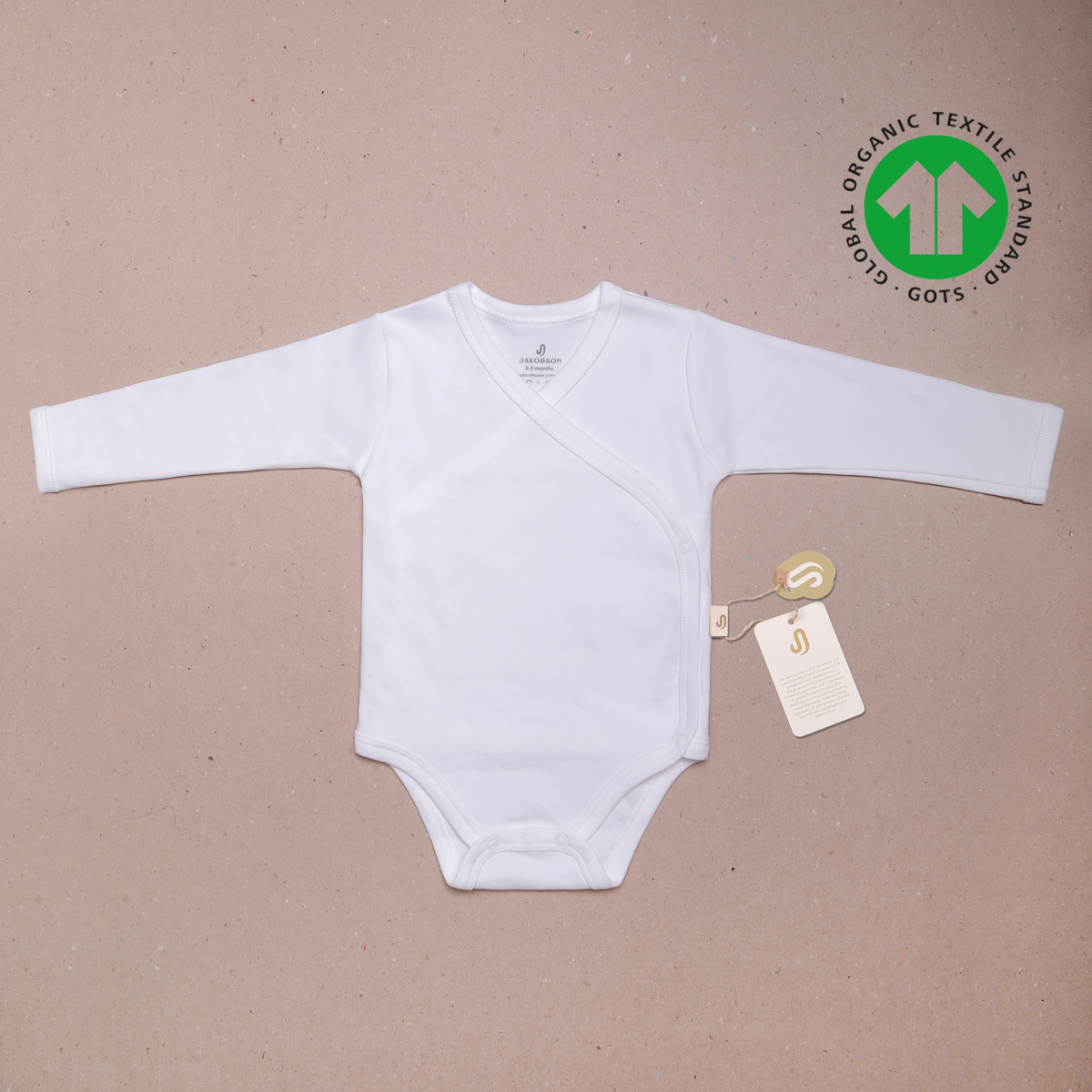 Langærmet babybodystocking